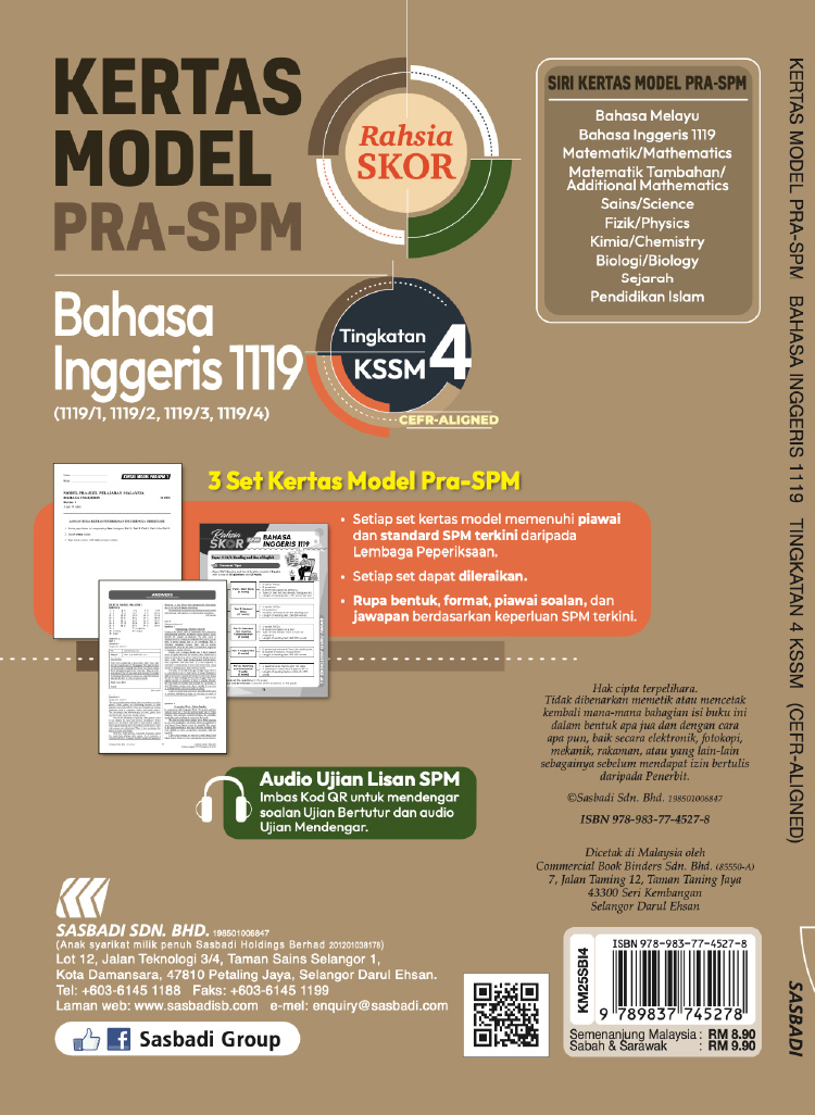 KERTAS MODEL RAHSIA SKOR PRA-SPM TING. 4 & SPM (2025)